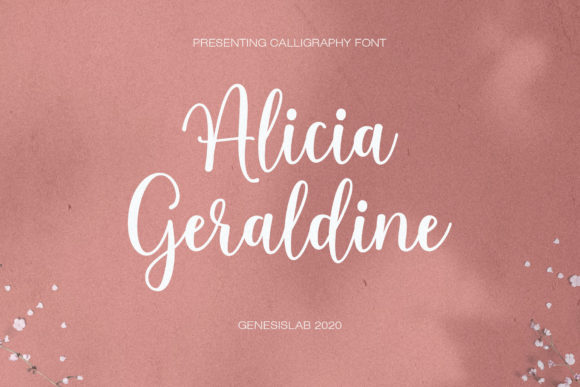 Alicia Geraldine Script Font for Elegant Handmade Designs