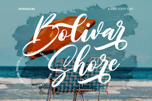 Bolivar Shore: A Cute and Fancy Modern Script Font for Digital Design