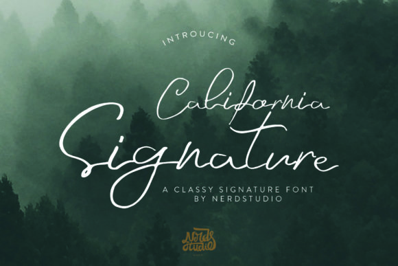 California Signature Font for Elegant Digital Branding