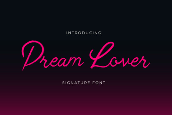 Dream Lover Script Handwritten Font for Brand Elegance