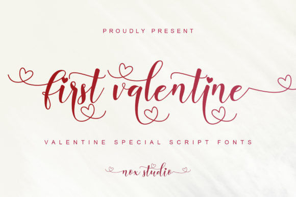 First Valentine: A Luxurious Script Handwritten Font for Romantic Design