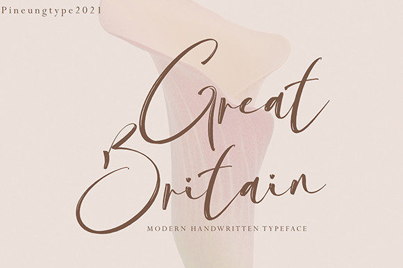 Great Britain Script Font for Handmade Labels & Printables