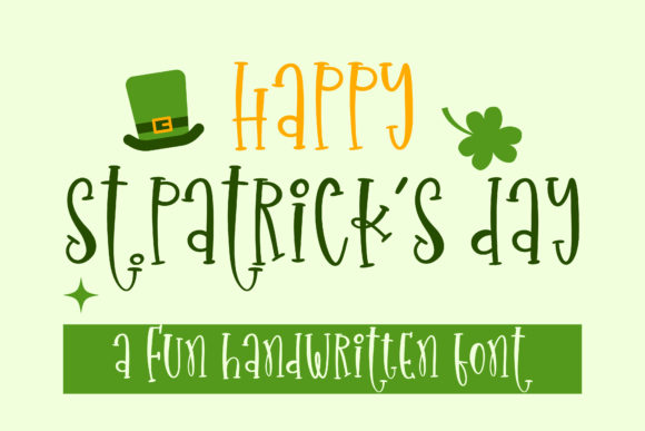 Happy St.Patrick’s Day Script Font for Editorial Design