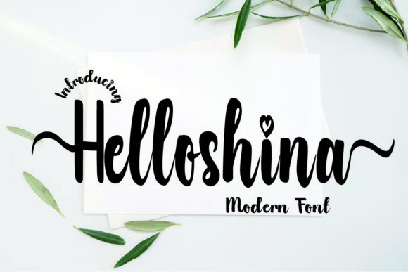 Helloshina Script Font for Small Business Branding