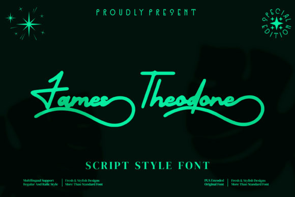 James Theodore Script Font for Elegant Branding Projects