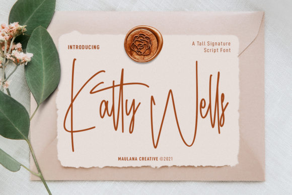 Katty Wells Signature Font for Elegant Branding