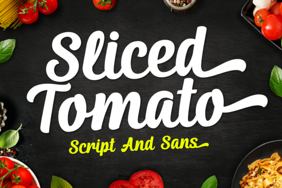 Sliced Tomato: A Bold Duo Script Font for Editorial Warmth