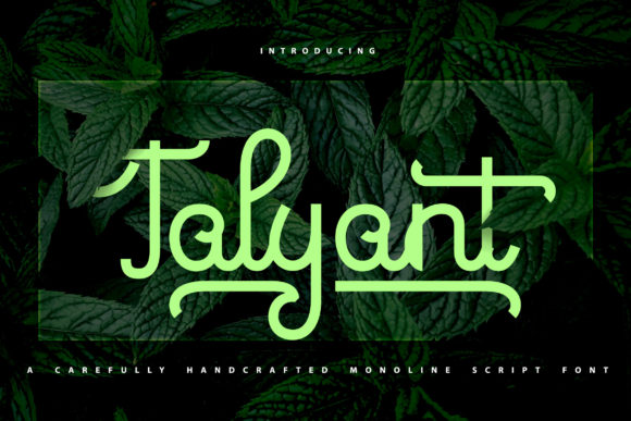 Talyant: A Handmade Script Font for Authentic Branding