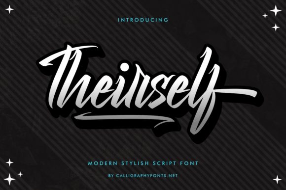 Theirself Font: A Daring Script Handwritten Typeface for Bold Brand Identity