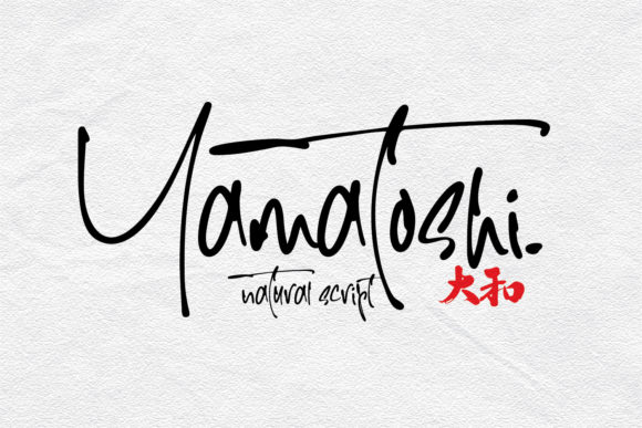 Yamatoshi: A Script Handwritten Font for Authentic Brand Identity